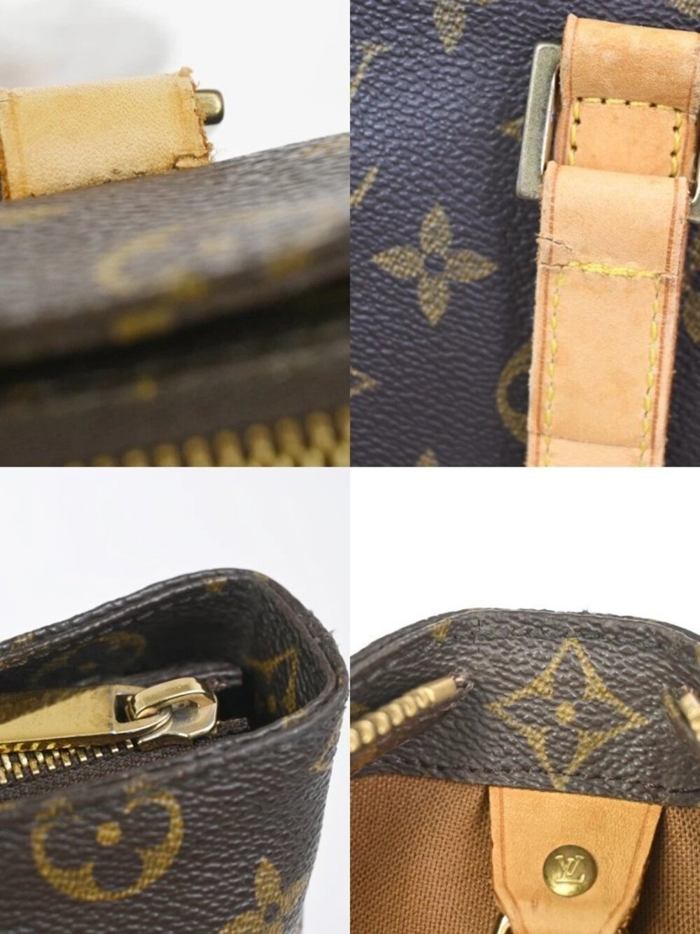 LOUIS VUITTON Cabas Mezzo Shoulder Bag Monogram Leather Brown GHW M51151 77ZA363 - Picture 8 of 15